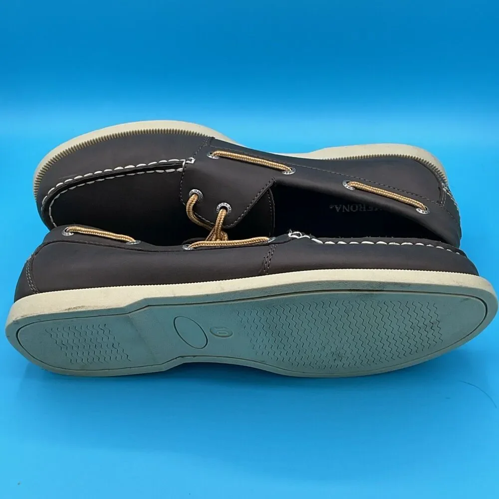 Merona Mens BROWN Boat Shoes Size 10,EUC